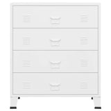 Industrial Drawer Cabinet White 78x40x93 cm Metal 339616