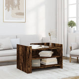 Coffee Table Smoked Oak 80x50x50 cm Engineered Wood 848343