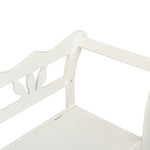 ZNTS Bench White 107x45x75.5 cm Solid Wood Fir 351773