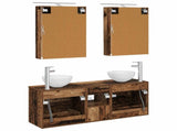Bathroom Cabinet Set 5 pcs Old Wood 50 x 14.5 x 70 cm 3406685