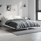 Bed Frame without Mattress High Gloss White 135x190 cm Double 832183