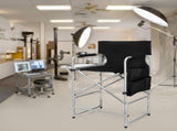 Folding Director Chair with Side Table & Storage Pockets, 41"23.6"26.4" Heavy Duty Spray-Coated 55814069