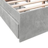 Bed Frame with Drawers without Mattress Concrete Grey 160x200 cm 3280646