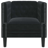 Sofa Black 74.5 x 71 x 70.5 cm Velvet 42013018