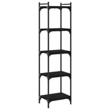 Bookcase 5-Tier Black 40x30x154 cm Engineered Wood 837637