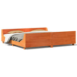 Bed Frame without Mattress Wax Brown 180x200 cm Super King Solid Wood Pine 3302275