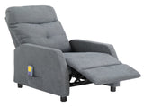 Fabric With 6-Point Massage Heating Function Recliner Light Gray 29055265