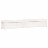 Garden Planters 2 pcs White Solid Wood Pine 837497