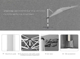 3 x 3 Cantilever Roma Parasol, Square Garden Umbrella with Cross Base, Crank Handle, Tilt, 360&deg T3398P318800