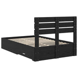 Bed Frame with Drawer with Headboard Manual Engineered Wood 3411660