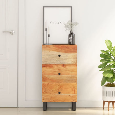 ZNTS Sideboard with 3 Drawers 40x33.5x75 cm Solid Wood Acacia 352906