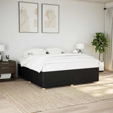 Bed Frame without Mattress Black Super King Fabric 3285041