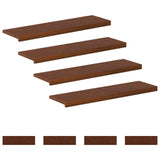 Stair Tread 8 pcs 90 x 25 x 2 cm Dark Brown Solid Oak Wood 3449383