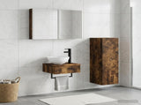 Bathroom Cabinet Set 4 pcs Smoked Oak Engineered Wood 3407379