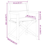 4 Piece Folding Garden Chairs Cream White Fabric 3208916