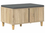 Hall Bench with Cushion with Storage Sonoma Oak 60 x 38 x 46 cm 891522