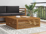 Outdoor Table Solid Acacia Wood Natural 79 x 79 x 37 cm 900556