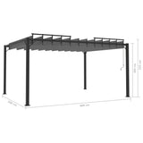 Gazebo with Louvered Roof 3x4 m Anthracite Fabric and Aluminium 313929
