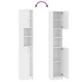 ZNTS Bathroom Cabinet White 32x25.5x190 cm Engineered Wood 802876