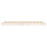 Bed Frame White Solid Pine Wood Single Durable Bed Frame 823480
