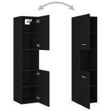 ZNTS Bathroom Furniture Set Black Engineered Wood 3071217
