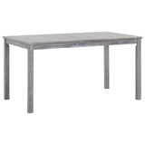 Outdoor Dining Set Grey Solid Acacia Wood Medium Durable 45940