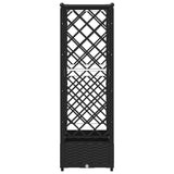 Raised Bed with Trellis and Roof Black 164 x 40 x 123 cm PP 42032540