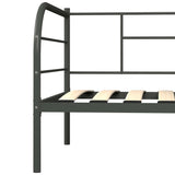 ZNTS 284674 DayBed Frame without Mattress Grey Metal 90x200 cm