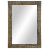 ZNTS Bathroom Mirror 50x2.5x70 cm Solid Wood Mango 4017823