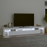 TV Cabinet with LED Lights White 260x36.5x40 cm 3152778