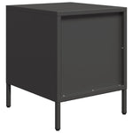 ZNTS Bedside Cabinet Black 35x39x43.5 cm Steel 851244