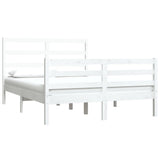 Bed Frame without Mattress White Solid Wood Pine 120x190 cm Small Double 3104977