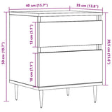 Bedside Cabinet Artisan Oak 40x35x50 cm Engineered Wood 857398