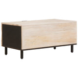 Coffee Table White 80 x 50 x 40 cm Solid Mango Wood 4017868