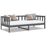 Day Bed without Mattress Grey Solid Wood Pine 90x200cm 806942