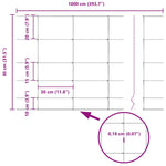 Field Fence Silver 100 x 0.8 m Galvanised steel 42005858