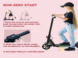 Folding Electric Scooter for Kids, with Dual Brakes, Front Suspension, LED Colourful Lights, Black T3398P349453