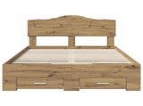 Bed Frame with Drawer Artisan Oak 135 x 190 cm Engineered Wood 3413210