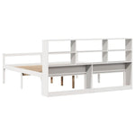 ZNTS Bookcase Bed without Mattress White 180x200 cm Super King Solid Wood Pine 3322023