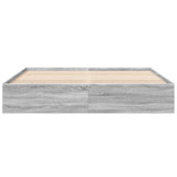 Bed Frame without Mattress Grey Sonoma 180x200 cm Super King 3280998