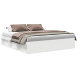 Bed Frame without Mattress White 200x200 cm 3203887