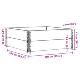 Pallet Collars 2 pcs 100x100 cm Solid Wood Pine 4010289