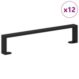 Furniture Feet 12 pcs Black 481 x 40.5 x 100 mm Iron 864815