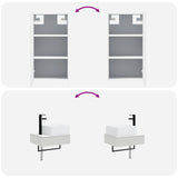 Bathroom Furniture Set 3 pcs White 33 x 34.5 x 160 cm 3406053