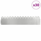 Lawn Edgings 30 pcs Silver 103 x 0.05 x 22 cm Galvanised Steel 874761