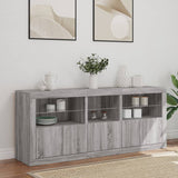 Sideboard with LED Lights Grey Sonoma 162x37x67 cm 3209000