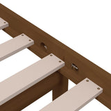 Bed Frame without Mattress Honey Brown Solid Wood 75x190 cm Small Single 814847