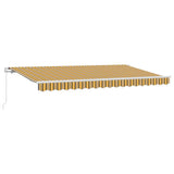 Retractable Awning Manual Yellow 400 x 200 cm Fabric 3329849