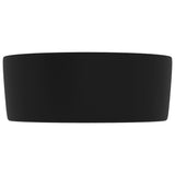 Luxury Wash Basin Round Matt Black 40x15 cm Ceramic 147019