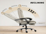 HOMCOM Pet-Friendly Faux Leather Computer Desk Chair, Executive Office Chair with Footrest and T3398P554926
